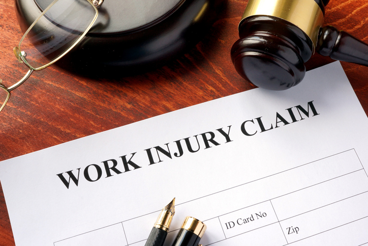 image of work injury claim form