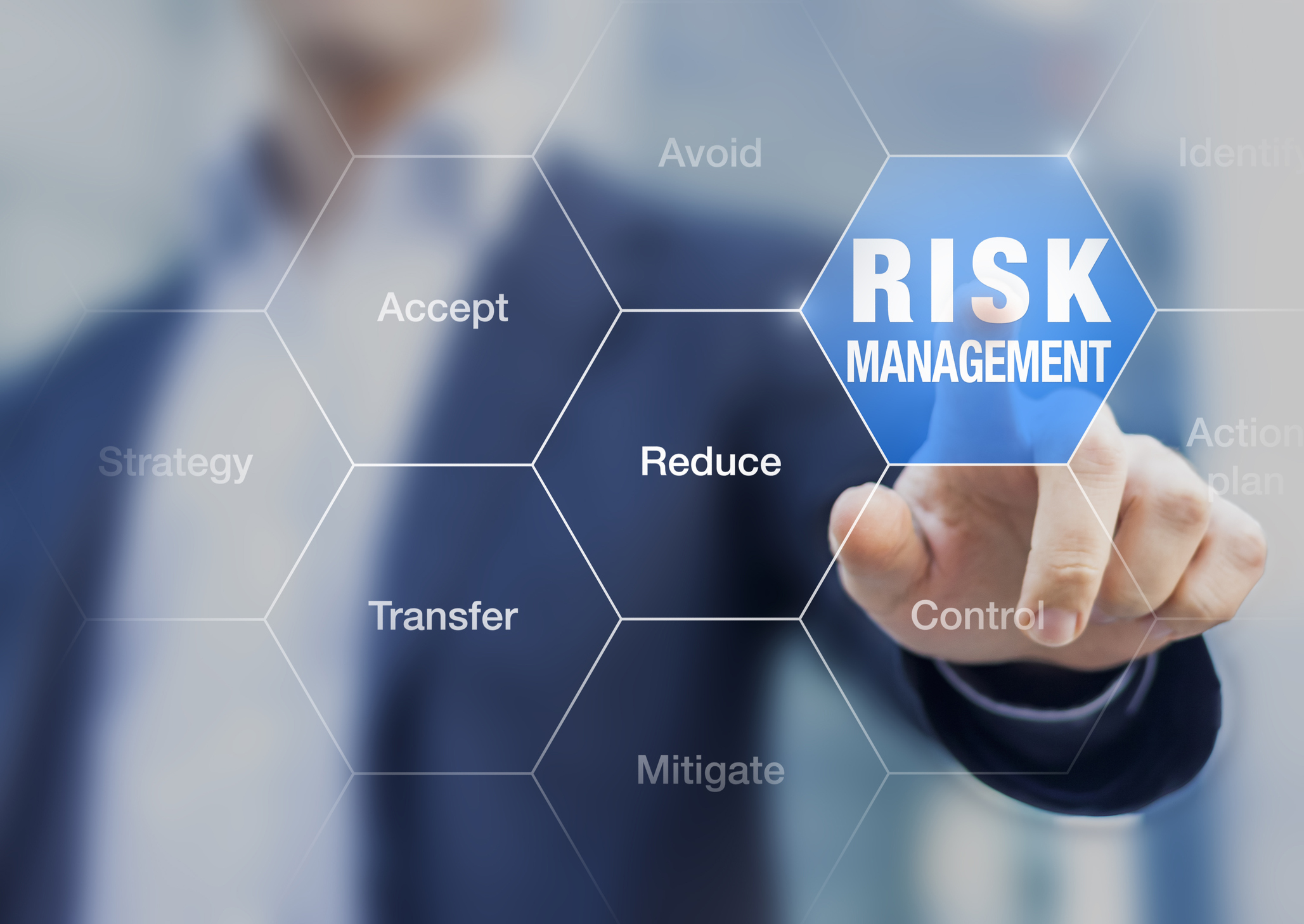 image of business owner dealing with risk management