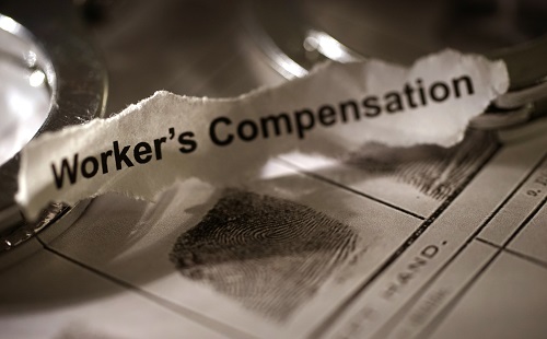 slip of paper with Workers Compensation typed on it